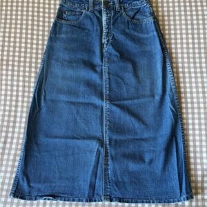 Blue Denim A-Line Skirt